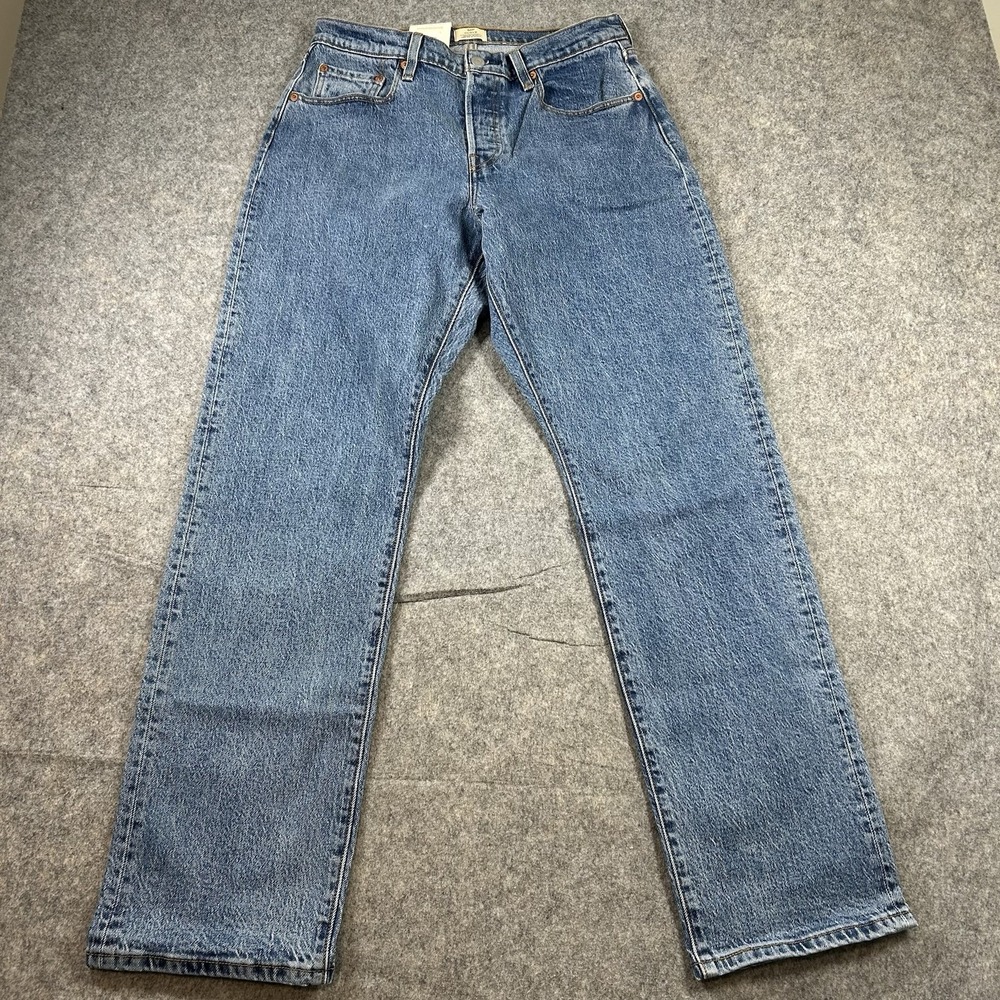 Levi's 501 Jeans Womens 31X32 Curve Medium Wash Denim Double-arcuate Stitching